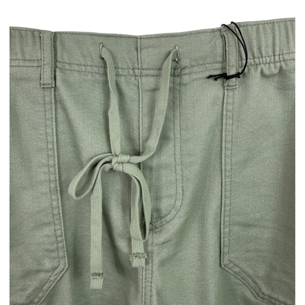 Stitch Star Womens Elastic Waist Drawstring Shorts Size 2X Green Cotton Blend - Picture 4 of 10